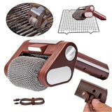 Cordless Brushless Electric Grill Cleaner, Rotating BBQ Grill Cleaning Brush, Brown Wireless Grill Scrubber for Outdoor Barbecue Grills