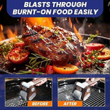 Cordless Brushless Electric Grill Cleaner, Rotating BBQ Grill Cleaning Brush, Brown Wireless Grill Scrubber for Outdoor Barbecue Grills