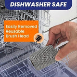 Cordless Brushless Electric Grill Cleaner, Rotating BBQ Grill Cleaning Brush, Brown Wireless Grill Scrubber for Outdoor Barbecue Grills