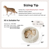 Cat Bed, Washable Round Cute Pet Beds for Indoor Cats, Super Soft Corduroy Kitten Bed with Anti-Slip Bottom, 20''x20''x8'', Sandy Beige