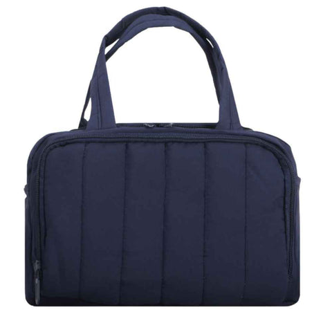 2026 New Quilted Insulated Lunch Bag, Large Capacity Handheld Meal Tote, Portable Thermal Cooler Bento Box Carrier for Office Workers & Students(Navy Blue)