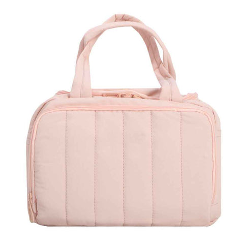 2026 New Quilted Insulated Lunch Bag, Large Capacity Handheld Meal Tote, Portable Thermal Cooler Bento Box Carrier for Office Workers & Students(Pink)
