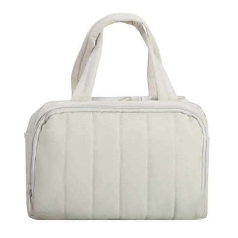 2026 New Quilted Insulated Lunch Bag, Large Capacity Handheld Meal Tote, Portable Thermal Cooler Bento Box Carrier for Office Workers & Students（white）