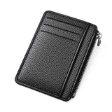 7 Slots + Zipper Compartment Top Grain Leather Card Wallet | Hidden Large Capacity ID License Cash Coin Purse for Aussie Everyday Use