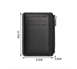 7 Slots + Zipper Compartment Top Grain Leather Card Wallet | Hidden Large Capacity ID License Cash Coin Purse for Aussie Everyday Use
