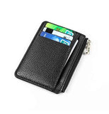 7 Slots + Zipper Compartment Top Grain Leather Card Wallet | Hidden Large Capacity ID License Cash Coin Purse for Aussie Everyday Use