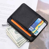 7 Slots + Zipper Compartment Top Grain Leather Card Wallet | Hidden Large Capacity ID License Cash Coin Purse for Aussie Everyday Use