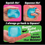 Soft Cube Fidget Toy 5.6*5.6*5.6cm, Transparent Squishy Stress Ball for Stress & Anxiety Relief(blue)