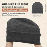 Hat - Knitted hat - Winter hat - Warm hat - Hat with satin lining - warm winter hat - knitted winter hat with fold-over brim - silk lining - soft knitted hat - warm and comfortable - for men and women - grey