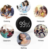 Timers - Digital timer - Magnetic digital kitchen timer - Kitchen timer - Count up/Count down - egg timer - magnetic kitchen timer - adjustable rotating - adjustable volume - for cooking, baking, kitchen, fitness, yoga, studying, meetings - black