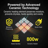 Plug-in Wall Mount PTC Ceramic Space Heater with Remote Control & LED Digital Display, 400W/800W Adjustable Thermostat Portable Electric Heater with Overheat & Tip-Over Protection for Bedroom Bathroom Office Indoor Use, AU 240V Plug