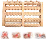 Wooden Foot Roller Massager, Natural Wood Foot Massage Roller Tool for Plantar Fasciitis Relief, Foot Pain Sore Arch Relief, Portable Foot Massager for Men Women Home Office Use