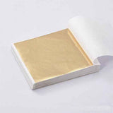 24K Champagne Gold Leaf Sheets, 100 Sheets Imitation Gold Foil Papers for Art Craft, Resin, Gilding, Furniture Repair, DIY Nail Art, Painting & Home Decoration