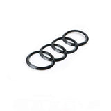 Gloss Black Audi Rings Emblem Set, Front 273mm + Rear 192mm Black Badge Replacement Kit for Audi A1 A3 A4 A5 Models