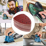60pcs Triangle Sanding Pads for Bosch PSM 100A / PSM 160 / PSM 200 AES / PSM 18 / PDA 180, 105×152mm Hook & Loop Sandpaper Assorted Grit 40/60/80/100/120/180 for Multi-Sander