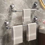 Adjustable 30-60cm Telescopic Suction Towel Rail, No Drill Rotatable Wall Mount Towel Bar, Stainless Steel Bathroom Kitchen Corner Towel Rack