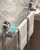 Adjustable 30-60cm Telescopic Suction Towel Rail, No Drill Rotatable Wall Mount Towel Bar, Stainless Steel Bathroom Kitchen Corner Towel Rack