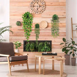 4 Pack Realistic Artificial Trailing Hanging Plants – Silver Dollar Eucalyptus, String of Pearls Succulent, Lush Boston Fern & Heart Leaf Pothos, Wall Mount Faux Greenery for Australian Coastal & Boho Home Styling In Australia - Darrahopens