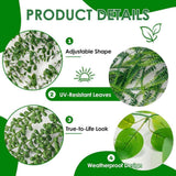Set of 4 Artificial Hanging Trailing Plants, Fake Eucalyptus, String of Pearls, Boston Fern & Heart Leaf Pothos Vines, Low Maintenance Faux Potted Greenery for Indoor Balcony Wall Home Decor In Australia - Darrahopens