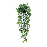 Artificial Hanging Mandevilla Plant with Pot, Fake Trailing Green Vine Potted Plant, Low Maintenance Faux Greenery for Indoor Wall Balcony Home Decor In Australia - Darrahopens