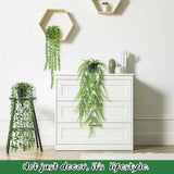 Artificial Hanging Mandevilla Plant with Pot, Fake Trailing Green Vine Potted Plant, Low Maintenance Faux Greenery for Indoor Wall Balcony Home Decor In Australia - Darrahopens