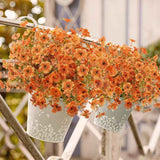 10PCS Artificial Autumn Orange Floral Stems with Eucalyptus & Violet Daisy, Full Faux Fall Bouquet Picks for Australian Farmhouse Harvest Decor In Australia - Darrahopens