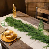 270cm Extra Long Lifelike Real Touch Norfolk Pine Swag Garland, Dense Full Soft Rubber Cypress Pine Vine, Large Neutral Green Christmas Mantel Greenery for Australian Farmhouse Holiday Styling In Australia - Darrahopens