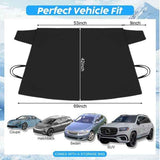 600D Oxford Car Windshield Cover, All Season Windshield Sun Shade & Snow Frost Protector, Waterproof Dustproof Heat Insulation Front Screen Cover with Storage Bag for Sedan SUV In Australia - Darrahopens