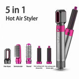 5 in 1 Hot Air Brush Hair Styler Set, Multi Interchangeable Attachments Hair Dryer Brush, Straightener Curler Volumizer Comb, Ionic Blow Dryer Styling Tool for All Hair Types（White）） In Australia - Darrahopens