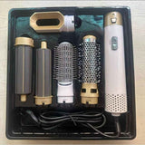 5 in 1 Hot Air Brush Hair Styler Set, Multi Interchangeable Attachments Hair Dryer Brush, Straightener Curler Volumizer Comb, Ionic Blow Dryer Styling Tool for All Hair Types（White）） In Australia - Darrahopens