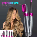 5 in 1 Hot Air Brush Hair Styler Set, Multi Interchangeable Attachments Hair Dryer Brush, Straightener Curler Volumizer Comb, Ionic Blow Dryer Styling Tool for All Hair Types（White）） In Australia - Darrahopens