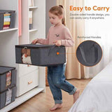 6 Pack 35L Clothes Storage Bags, Foldable Under Bed Storage Boxes with Clear Window, Reinforced Handles Quilt Blanket Organiser Containers for Wardrobe Closet Bedroom Storage In Australia - Darrahopens