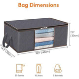 6 Pack 35L Clothes Storage Bags, Foldable Under Bed Storage Boxes with Clear Window, Reinforced Handles Quilt Blanket Organiser Containers for Wardrobe Closet Bedroom Storage
