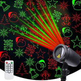 Christmas Laser Projector Lights with Remote Control, Red & Green LED Star Laser Projection Lamp, Waterproof Outdoor Xmas Decor Light with Santa Snowflake Tree Bell Gingerbread Patterns for Yard Garden Party In Australia - Darrahopens