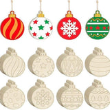 40Pcs DIY Wooden Christmas Ornaments, Unfinished Wood Baubles for Xmas Tree Party Decorations, Christmas Gift In Australia - Darrahopens