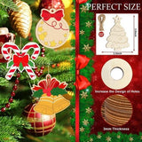 40Pcs DIY Wooden Christmas Ornaments, Unfinished Wood Baubles for Xmas Tree Party Decorations, Christmas Gift In Australia - Darrahopens