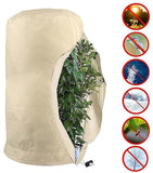 Reusable Plant Frost Protection Bag with Drawstring, Winter Garden Plant Cover, White, L‑Size 120x180cm In Australia - Darrahopens
