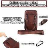 Men’s Leather Phone Waist Bag, Vertical Belt Pouch, Multi‑Purpose Crossbody Shoulder Smartphone Holder In Australia - Darrahopens