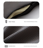 Black Ergonomic U‑Shaped Memory Foam Seat Cushion, Tailbone Relief & Posture Support with Breathable Cover
