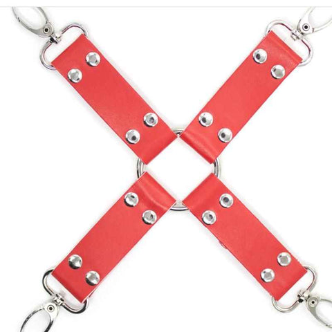 House Of Dasein Hogtie Restraints Set Bdsm Beginners Bondage Kit Kink Fetish - Red