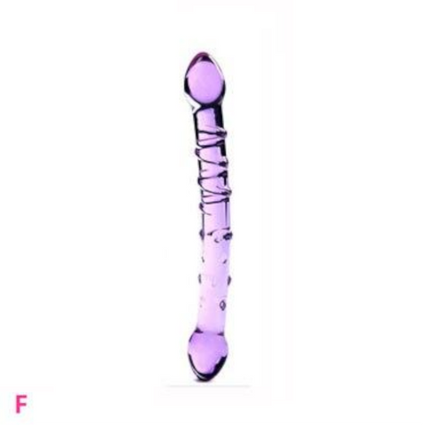 House Of Dasein 12 Styles Dildo Smooth Glass Anal Beads Double Ended Dong Butt Plug - Style F