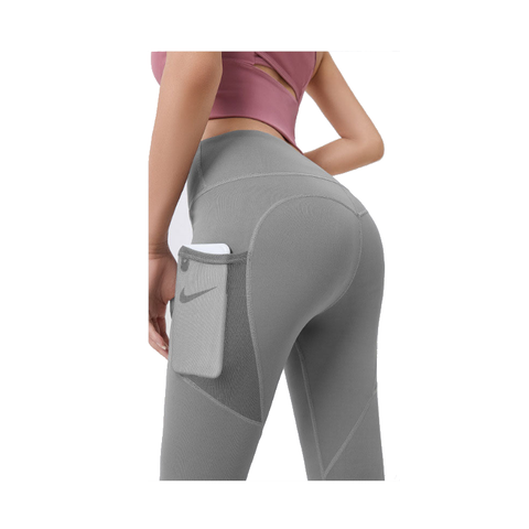 Hod Health & Home High Waist Tummy Control Yoga Leggings With Pocket For Women - Sea Rock Grey - M