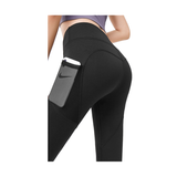 Hod Health & Home High Waist Tummy Control Yoga Leggings With Pocket For Women - Black - M
