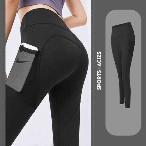 Hod Health & Home High Waist Tummy Control Yoga Leggings With Pocket For Women - Black - 2Xl
