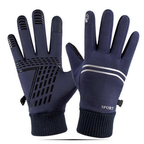 Hod Health & Home Waterproof Touch Screen Cycling Outdoor Sports Gloves - Blue