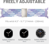 Magnetic Braided Band Compatible with Samsung Galaxy Watch 8 Band 40mm 44mm/Galaxy Watch 8 Classic 46mm Women Men, Stretchy Nylon Fabric Sport Strap No Gap Soft Comfort Wristband Accessories