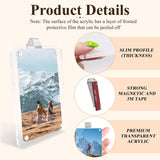 4 Packs Car Picture Holder Car Sun Visor Photo Holder Acrylic Magnetic Picture Clips, Personalized Vehicle Accessories for Family Personal Photos, Transparent, 3.52 x 2.34 in