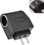 Car AC to DC Cigarette Lighter Socket, 220V to 12V Power Adapter Converter, Plug and Play Cigarette Lighter Socket for Wall Outlet, Power Supply Transformer for Most Car Devices (Black)