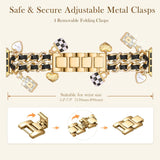 Stylish Metal Band Compatible with Apple Watch Bands for Women 40mm 38mm 41mm 44mm 42mm 45mm 46mm,Pretty Chain Strap with Apple Watch Accessories Charms for iWatch Series 11 10 9 8 7 6 5 4 3 2 1 SE