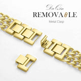 Gold Band Compatible with Apple Watch Bands for Women 40mm 42mm 38mm 41mm 44mm 45mm 46mm, Adjustable Metal Chain Link Bracelet Accessories for iWatch Band Series 11 10 9 8 7 6 5 4 3 2 1(No Case)